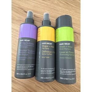 HairUWear Conditioner Hair Spray Shampoo 8.5 fl oz Ea. Extensions/Wigs 90% Full